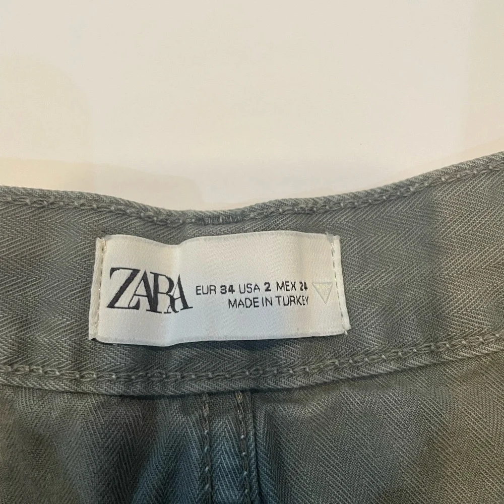 Zara High Waist Green Shorts Stylish Summer Essential